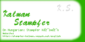 kalman stampfer business card